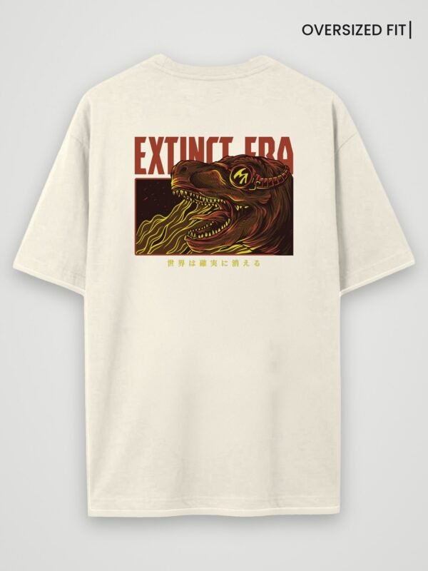 extinct era oversized t-shirt off white back