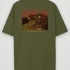extinct era oversized t-shirt olive green back