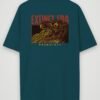 extinct era oversized t-shirt petrol blue back