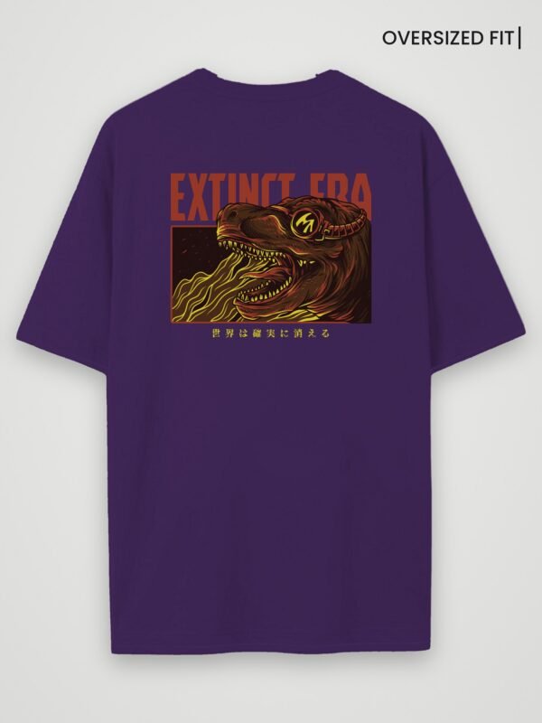 extinct era oversized t-shirt purple back