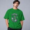 Extreme Biker Freestyle Retro Round Neck T-Shirt in flag green, front view – Kool Kameez