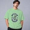 Extreme Biker Freestyle Retro Round Neck T-Shirt in jade, front view – Kool Kameez