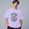 Extreme Biker Freestyle 240 GSM Oversized Tee in lavender, front view – Kool Kameez