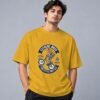 Extreme Biker Freestyle 240 GSM Oversized Tee in mustard yellow, front view – Kool Kameez