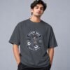 Extreme Biker Freestyle Retro Round Neck T-Shirt in steel grey, front view – Kool Kameez