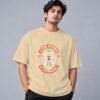 Eat Sleep Ride Motocross Retro Round Neck T-Shirt in beige, front view – Kool Kameez