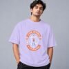 Eat Sleep Ride Motocross 240 GSM Oversized Tee in lavender, front view – Kool Kameez