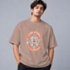 Eat Sleep Ride Motocross Retro Round Neck T-Shirt in mushroom, front view – Kool Kameez