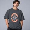 Eat Sleep Ride Motocross Retro Round Neck T-Shirt in steel grey, front view – Kool Kameez