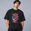 Football Champion League 240 GSM Oversized Tee in black, front view – Kool Kameez
