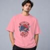 Football Champion League Retro Round Neck T-Shirt in flamingo, front view – Kool Kameez