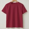 Garage Power Motorcycle Retro Round Neck T-Shirt - Maroon - Back View