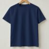 Garage Power Motorcycle Retro Round Neck T-Shirt - Navy Blue - Back View