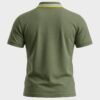 getprint_Olive Green back Olive Green with Striped Tipped Polo - 220 GSM – Kool Kameez