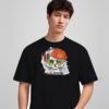 i-love-music-cat-yo-round-neck-tshirt-black-full I Love Music cat yo round neck t-shirt in black, front