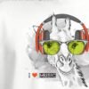 i love music giraffe round neck tshirt fabric detail i love music giraffe round neck tshirt fabric detail