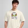 i-love-music-giraffe-round-neck-tshirt-off-white-full I Love Music giraffe round neck t-shirt in off white, front