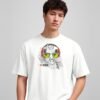 i-love-music-giraffe-round-neck-tshirt-white-full I Love Music giraffe round neck t-shirt in white, front