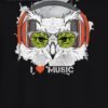 i love music owl round neck tshirt print detail i love music owl round neck tshirt print detail