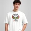i-love-music-owl-round-neck-tshirt-white-full I Love Music owl round neck t-shirt in white, front