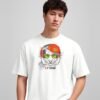 i-love-music-tiger-yo-round-neck-tshirt-white-full I Love Music tiger yo round neck t-shirt in white, front