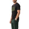 Incredible Hulk Textured Print Round Neck T-Shirt in Black, side view Incredible Hulk Textured Print Round Neck T-Shirt in Black, side view
