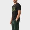 Incredible Hulk Textured Print Round Neck T-Shirt in Black, side view Incredible Hulk Textured Print Round Neck T-Shirt in Black, side view