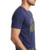 Incredible Hulk Textured Print Round Neck T-Shirt in Navy Blue, side view Incredible Hulk Textured Print Round Neck T-Shirt in Navy Blue, side view