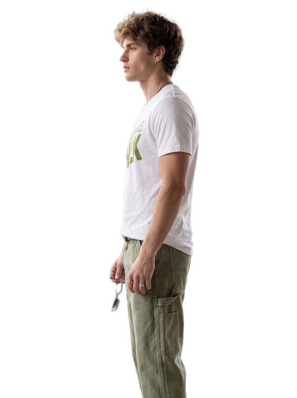 Incredible Hulk Textured Print Round Neck T-Shirt in White, side view Incredible Hulk Textured Print Round Neck T-Shirt in White, side view