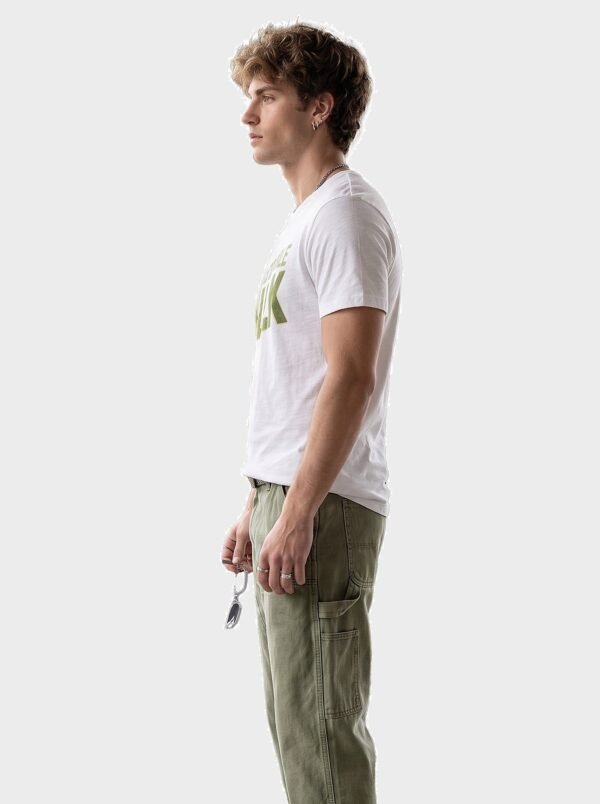 Incredible Hulk Textured Print Round Neck T-Shirt in White, side view Incredible Hulk Textured Print Round Neck T-Shirt in White, side view