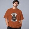 indian-chief-biker-tshirt-copper-front Indian Chief Motor Club Retro Round Neck T-Shirt in copper, front view – Kool Kameez