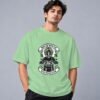 indian-chief-biker-tshirt-jade-front Indian Chief Motor Club Retro Round Neck T-Shirt in jade, front view – Kool Kameez