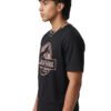 Jurassic Park Distressed Logo Round Neck T-Shirt in Black, side view