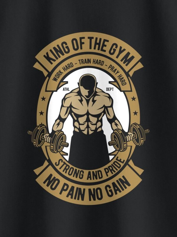 King Of The Gym Round Neck T-Shirt - Print Detail