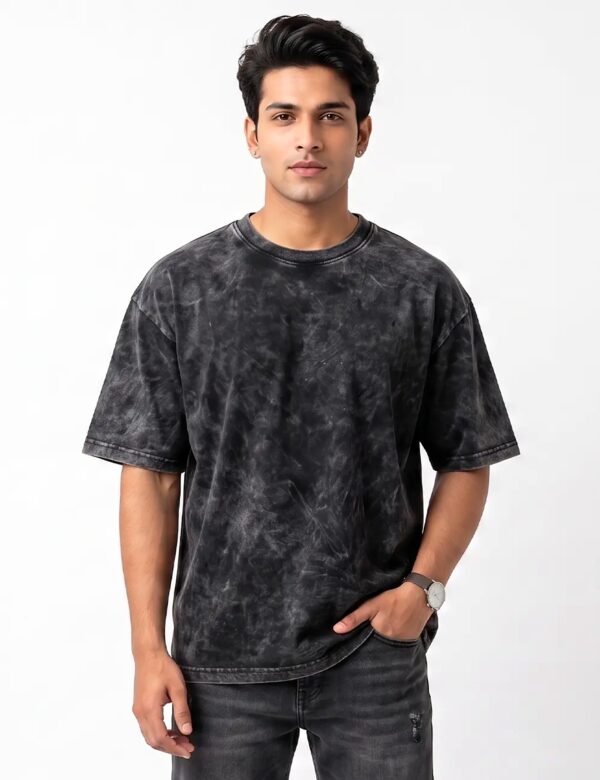 kk-acid-washed-oversized-tee-front-hd Acid-Washed 220 GSM Oversized Tee — front view