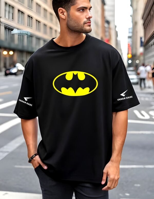 kk-bat-emblem-oversized-tee-1-hd Bat Emblem 180 GSM Oversized Tee — black, view 1