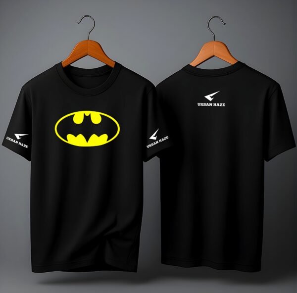 kk-bat-emblem-oversized-tee-2-hd Bat Emblem 180 GSM Oversized Tee — black, view 2