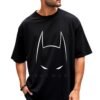 Dark Knight Aesthetic 180 GSM Oversized Tee — black, view 1