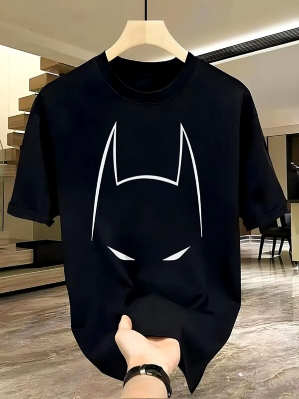 Dark Knight Aesthetic 180 GSM Oversized Tee — black, view 2