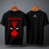 Deadpool Water Art 180 GSM Oversized Tee — black, view 2