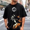 Goku Orange Aesthetic 180 GSM Oversized Tee — black, view 1