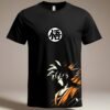 Goku Orange Aesthetic 180 GSM Oversized Tee — black, view 3