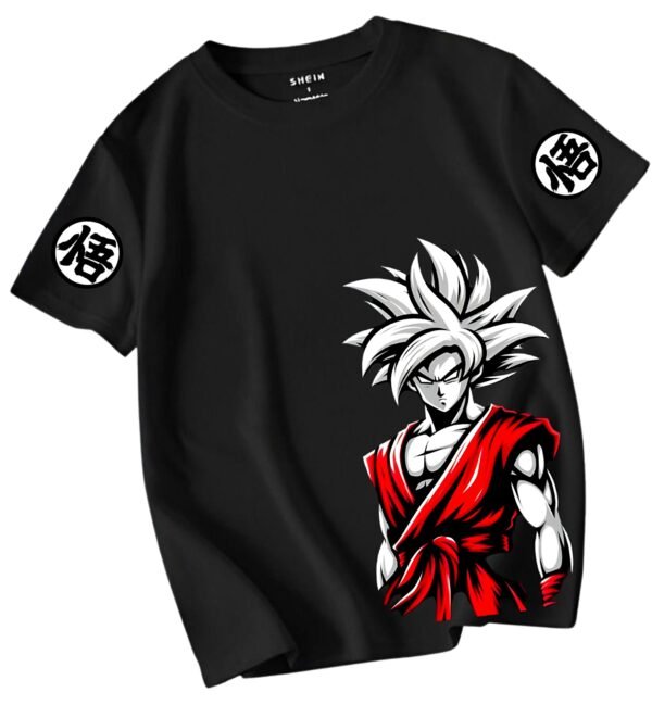 kk-goku-silver-oversized-tee-2-hd Goku Silver 180 GSM Oversized Tee — black, view 2