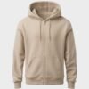 kk-hoodie-beige (HD) Zip-Up Hoodie 320 GSM — beige