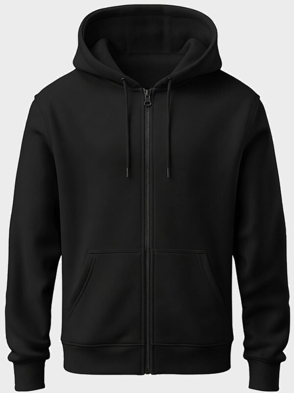 Zip-Up Hoodie 320 GSM — black