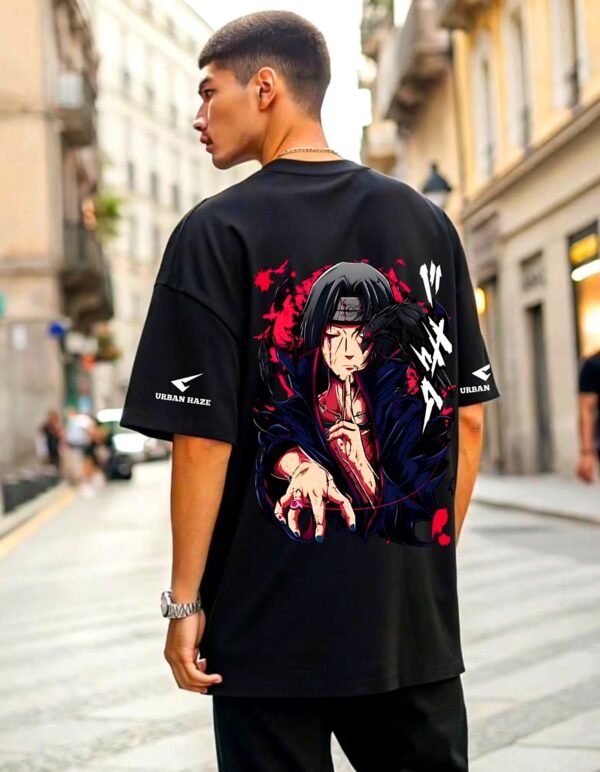 kk-itachi-silence-oversized-tee-1-hd Itachi Silence 180 GSM Oversized Tee — black, view 1