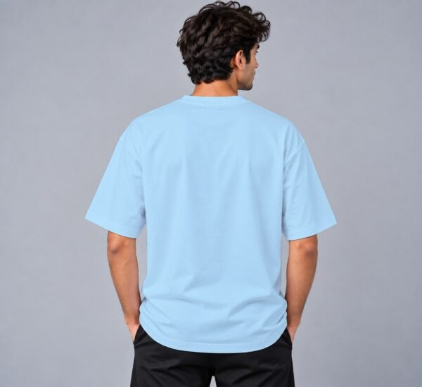 Kool Kameez baby blue T-shirt, plain back view