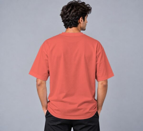 Kool Kameez coral T-shirt, plain back view