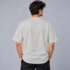 Kool Kameez grey melange T-shirt, plain back view