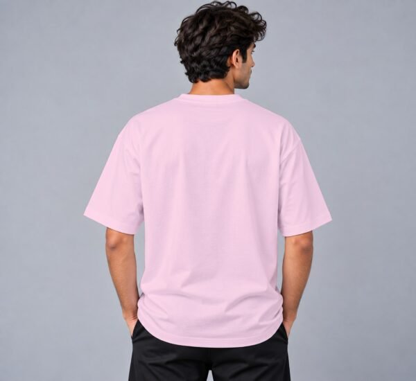 Kool Kameez light baby pink T-shirt, plain back view